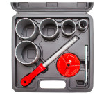 Набор корончатых сверл для плитки 5ед. 33-83мм, вольфрамовое напыление + напильник и чемодан