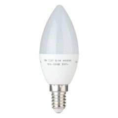 Лампа світлодіодна LED C37, E14, 3Вт, 150-300В, 4000K, 30000г, гарантія 3 роки. 2