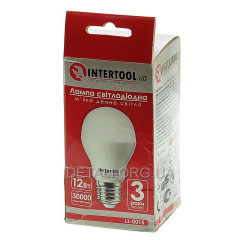 Лампа светодиодная LED A60, E27, 12Вт, 150-300В, 4000K, 30000ч, гарантия 3года 2