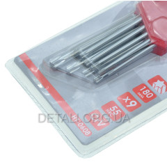 Набор Г-образных ключей TORX 9шт, Т10-Т50, Cr-V 2