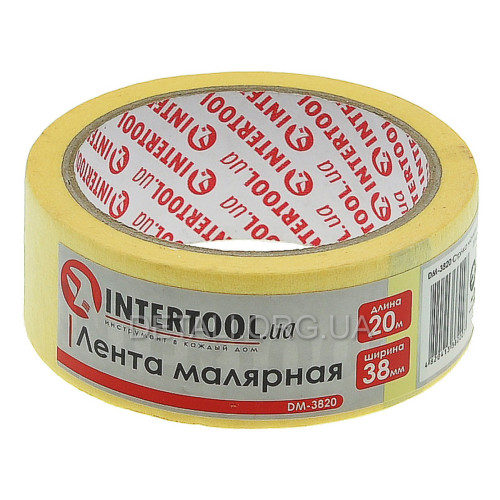Лента малярная 38мм, 20м, желтая