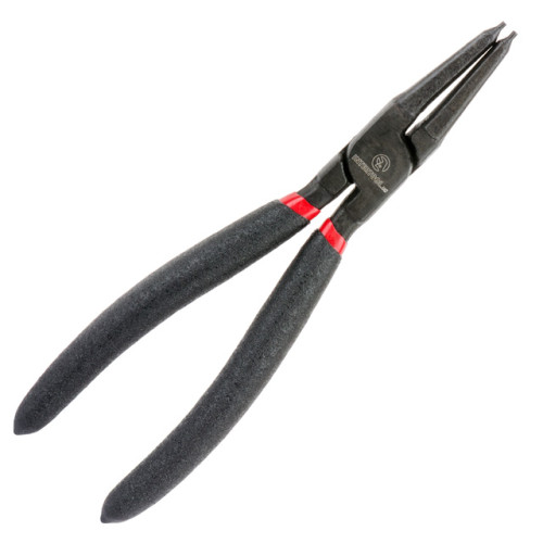 Щипці для зняття і установки стопорних кілець 180мм, прямі на стиск, 40CrV, фосфатовані.