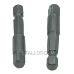 Переходник с Hex 1/4 на квадрат 1/4 под шуруповерт CR-V уп.2шт INTERTOOL VT-0234