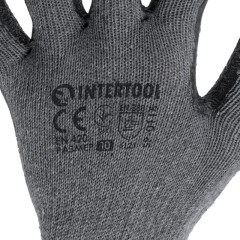 Перчатка трикотажная, хлопчатобумажная, серая 10 INTERTOOL SP-0115 2