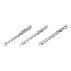 Набор сверл по стеклу и керамике 5+6+8 мм HEX 1/4 (6.35mm) INTERTOOL SD-0293