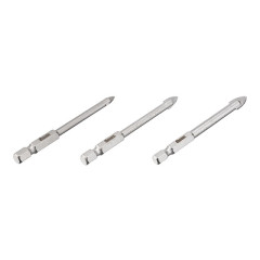 Набор сверл по стеклу и керамике 5+6+8 мм HEX 1/4 (6.35mm) INTERTOOL SD-0293 2