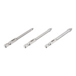 Набір свердел по склу та кераміці 5+6+8 мм HEX 1/4 (6.35mm) INTERTOOL SD-0293