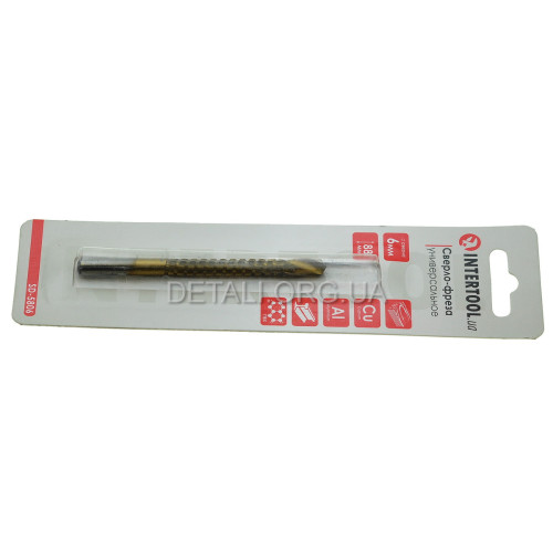 Сверло-фреза универсальное 6*88 мм INTERTOOL SD-5806