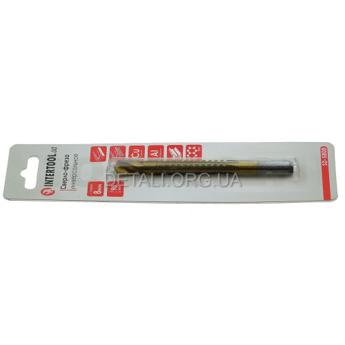 Сверло-фреза универсальное 8*98 мм INTERTOOL SD-5808