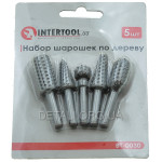 Набір шарошок по дереву 5 шт INTERTOOL BT-0030