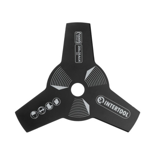 Нож для триммера 3-х зубчатый 255х25.4х1.4 мм INTERTOOL DT-2250