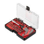 Отвертка т-образная с храповым механизмом и комплектом насадок 29 ед INTERTOOL VT-3330