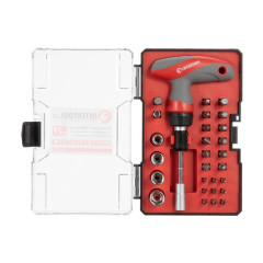 Отвертка т-образная с храповым механизмом и комплектом насадок 29 ед INTERTOOL VT-3330 2