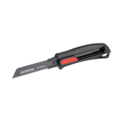 Ніж сегментний мультифункціональний 18мм металева направляюча Storm INTERTOOL HT-0537 2