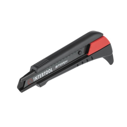 Ніж сегментний для лінолеуму 18мм металева направляюча Storm INTERTOOL HT-0538