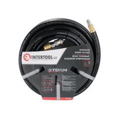 Шланг резиновый воздушный армированный 20атм 10*17мм 15м INTERTOOL PT-1739