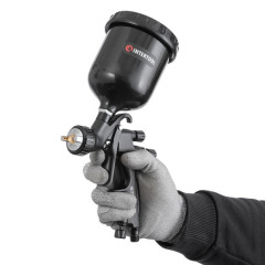 Краскопульт пневматичний HVLP BLACK M-DIAMOND професійний 1.8мм STORM INTERTOOL PT-0168