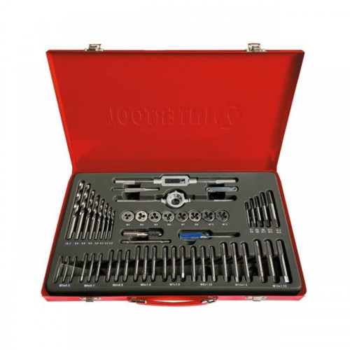 Набір плашок M3-M12 та мітчиків M3-M12 52од INTERTOOL SD-8052