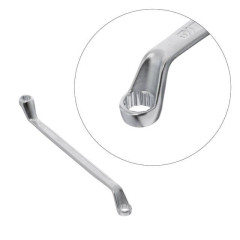 Ключ накидний 10-11мм Cr-V покриття сатин-хром INTERTOOL XT-1210 2