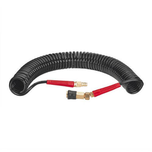 Шланг BLACK M-Flex 5.5х8мм 10м спіральний поліуретановий з поворотним шарніром NTERTOOL PT-1790