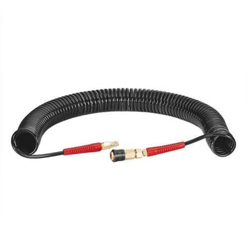 Шланг BLACK M-Flex 5.5х8мм 15м спиральный полиуретановый c поворотным шарниром INTERTOOL PT-1791