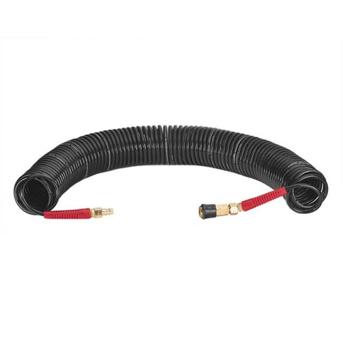 Шланг BLACK M-Flex 5.5х8мм 20м спиральный полиуретановый c поворотным шарниром INTERTOOL PT-1792