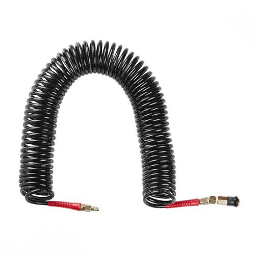 Шланг BLACK M-Flex 6.5х10мм 15м спіральний поліуретановий з поворотним шарніром INTERTOOL PT-1794
