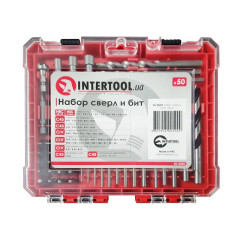 Набор сверл и бит 50шт INTERTOOL SD-0050 2