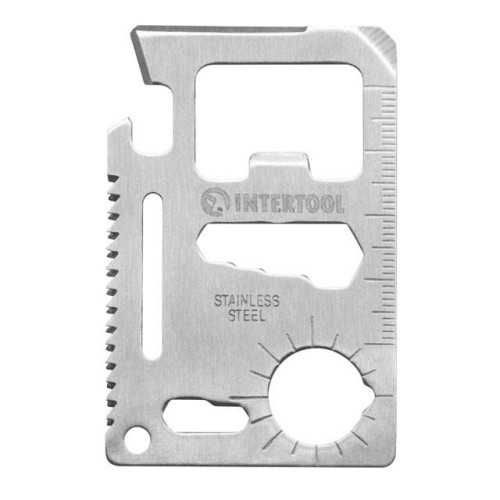 Карточка мультитул 11 в1 INTERTOOL HT-0589