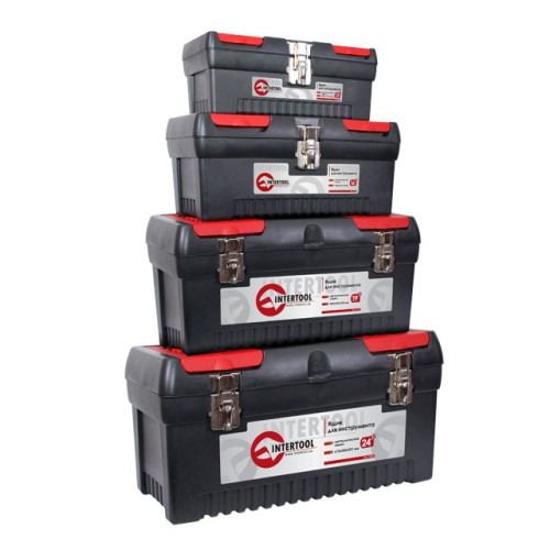 Комплект ящиков для инструментов с метал. замк. 4шт INTERTOOL BX-0004
