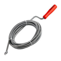 Трос для чищення труб 9мм*5м пробивний накінечник INTERTOOL HP-1006
