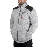 Куртка вязаная SOFTSHELL серого цвета, 100% полиэстер, с карманом на груди и двумя боковыми, XL