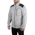 Куртка вязаная SOFTSHELL серого цвета, 100% полиэстер, с карманом на груди и двумя боковыми, XL