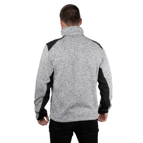 Куртка вязаная SOFTSHELL серого цвета, 100% полиэстер, с карманом на груди и двумя боковыми, XXL