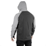 Куртка SOFTSHELL светло-серая, с капюшоном, стрейч 300 GSM 100D, 96% полиэстр и 4% эластан, L