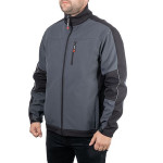 Куртка SOFTSHELL темно-серая, ткань 300 GSM 100D, 96% полиэстр и 4% эластан, М