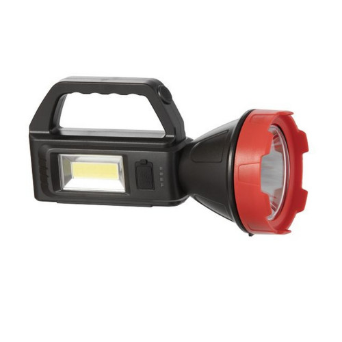 Фонарь аккумуляторный 1LED+1COB, power bank, индикатор заряда, солнечная панель