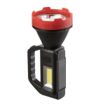 Фонарь аккумуляторный 1LED+1COB, power bank, индикатор заряда, солнечная панель