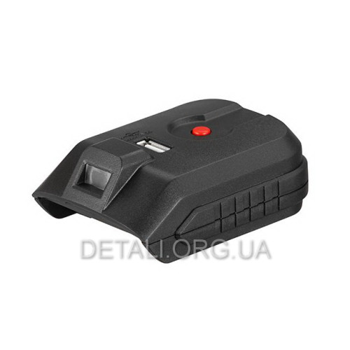 Адаптор для аккумулятора Li-ion 20 В, USB 2A, LED фонарь