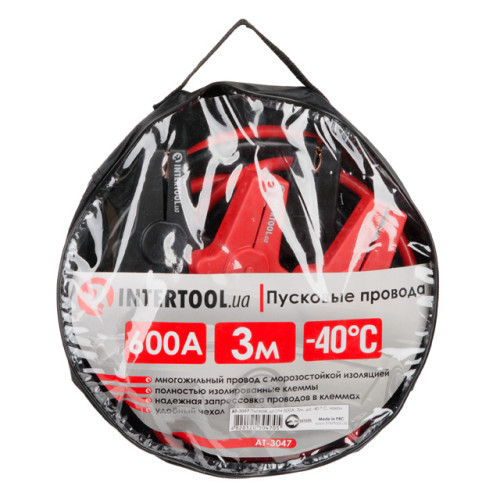 Пускові дроти 600А, 3м, до -40 ° C, чохол
