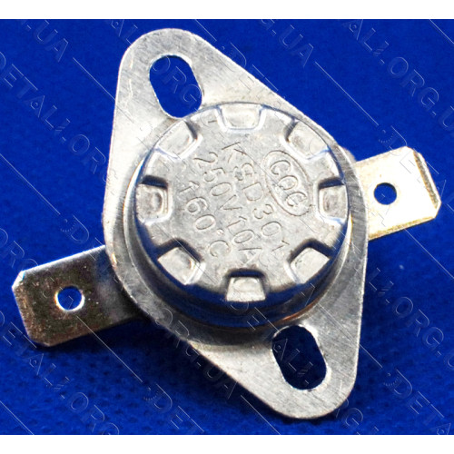Термореле для прасок та обігрівачів KSD 301 (160C°, 10A, 250V)