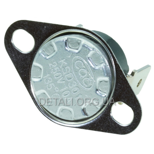 Термореле для утюгов и обогревателей KSD 301 (135C° 10A, 250V) 