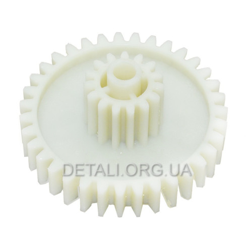 Шестерня мясорубки Delfa / Saturn / Vitek D 73,5/28мм z1 35 прямо z2 15 прямо h1 36мм h2 14мм dвн 8м