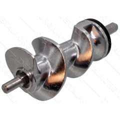 Шнек мясорубки L128 D1 7mm квадрат D2 8mm наружный шестигранник + пластиковая втулка 2