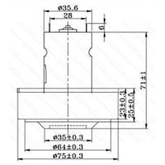 Двигун пилососа d75 h71 2