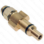 Перехідник латунний автомийки різьблення-защелка (L70 dвн6 * 7 / d9 * 14)