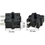 Переключатель масляного радиатора 2 положения 3 контакта 32*32mm 16A
