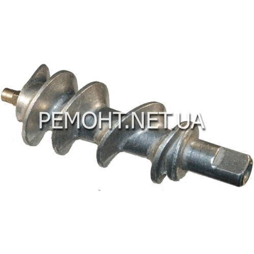 шнек м'ясорубки L142 D1 8mm квадрат D2 17mm шліц внутр різьблення