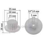 Муфта предохранительная мясорубки Bosch 020470 D35мм/24мм z1 12 прямо h 26мм Dвн 5мм