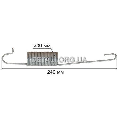Пружина барабана Whirlpool 481249238392 (L240/d30/21 виток)